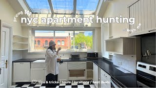 NYC Apartment Hunting ⭐️ budgeting prices amp tours tips guide living amp moving in New York City [upl. by Euqinomod]