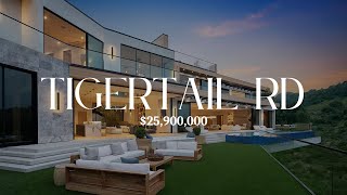 Inside a COLOSSAL home overlooking the Getty Center  1104 Tigertail Rd [upl. by Warde]