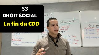 S3 Droit Social « La cessation du CDD » [upl. by Felike]