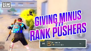 GIVING MINUS TO RANK PUSHERS iPAD NOOB THUMB PLAYER DOMINATES HIGH TIER LOBBY CONQUEROR LOBBY sk777 [upl. by Dwayne106]