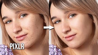 How to Smooth and Remove Skin Blemishes in the Pixlr Editor [upl. by Siriso613]