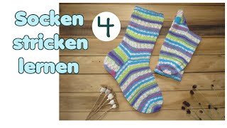 Socken stricken lernen TEIL 4 von 5  Zwickel und Fuß [upl. by Sregor729]