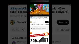 Famous YouTuber Called BaconIsCloned With 40K subs cought hacking baconiscloned [upl. by Ayotna]