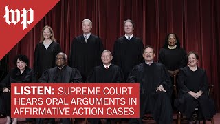 Supreme Court hears oral arguments in affirmative action cases FULL AUDIO STREAM [upl. by Katharine444]