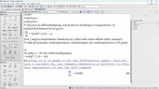 Væksthastighed ud fra differentialligning i Maple  eksempel [upl. by Kahn]