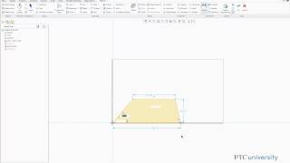 Adding Dimensions to a Sketch in Creo Parametric 20 [upl. by Hopkins]