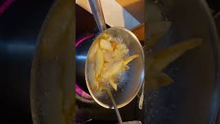 Mesmerising sound and image of chips frying in hot BEEF FAT tallow [upl. by Merwin638]