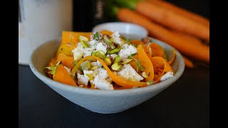 Tagliatelles de carottes au cumin et feta facile [upl. by Acinoda384]