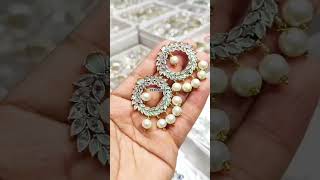 Zircon earrings 923046003194 foryou jewellery earrings wedding trending viralvideo trend [upl. by Swan234]