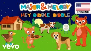 Major amp Melody  Hey Diddle Diddle Nursery Rhymes for kids  US version [upl. by Mlohsihc]