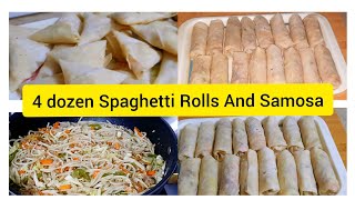 Spaghetti Rolls Recipe  Spring Rolls Frozen Roll samosa recipe  RAMAZAN Special [upl. by Crisey489]