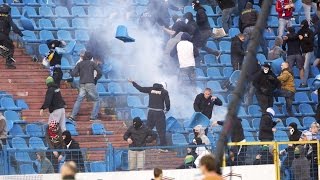 FC BANÍK OSTRAVA vs AC SPARTA PRAHA 2232014 hooligans in action [upl. by Lesya]