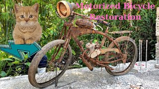 Motorized Bicycle Restoration  Restore Bicycle FLYER DELUXE 6 Forgotten  Bicycle RESTORATION [upl. by Aigil974]