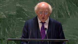 President Higgins addresses United Nations Summit of the Future in New York [upl. by Charmain]