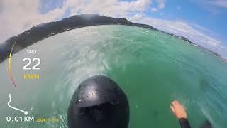 Lyall Bay Wellington Good waves Wingfoiling [upl. by Ayrotal]