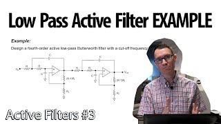 Active LowPass Filter Example Problem 3  Active Filters [upl. by Orlene]