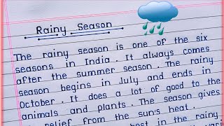 Essay on Rainy Season in English  Rainy Season essay writing  Rainy Season paragraph [upl. by Brina808]