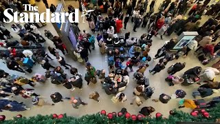 London’s Eurostar terminal ‘in chaos’ as flooded tunnel hits train services [upl. by Eilata]