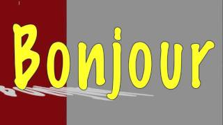 Learning french for children  song Bonjour et merci [upl. by Lindner]