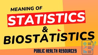 What is statistics Meaning of Statistics and Biostatistics [upl. by Matthei441]