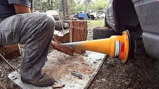 Homemade Wood Splitters and Log Splitters [upl. by Ecadnak]