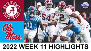 9 Alabama vs 11 Ole Miss Highlights  College Football Week 11  2022 College Football Highlights [upl. by Areit]