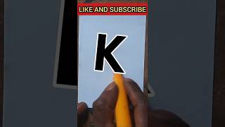 3D letter K shortsfeed shortvideo shortsvideo alphabet calligraphy letter lettering 3d [upl. by Couchman]