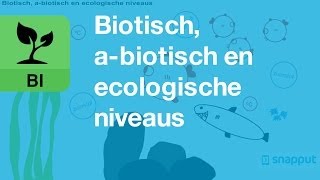 Biologie  Biotisch abiotisch en ecologische niveaus [upl. by Laura687]