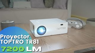 PROYECTOR Toptro TR81✅ Mejor proyector CON BLUETOOTH 7200 LUMENES MEJOR PROYECTOR 1080P Nativo [upl. by Corder]