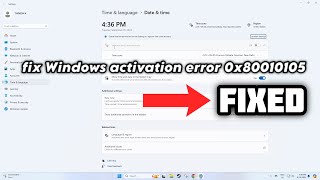 FIIXED Windows activation error 0x80010105 in windows 1011 [upl. by Fae347]