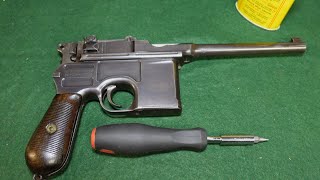 Mauser Broomhandle Pistol Basic Disassembly [upl. by Ping]