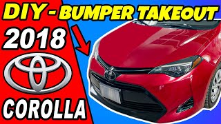 DIY 2017  2018 Toyota Corolla Front Bumper Removal  Takeout  Any Bumper Takeout [upl. by Llenor]