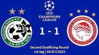 Maccabi Haifa vs Olympiacos  11  UEFA Champions League 202223 Second qualifying round 1st leg [upl. by Perkin328]