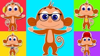 Five Little Monkeys  Nursery Rhyme With Lyrics [upl. by Aon]