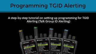 Programming GSeries P25 Voice Pager TGID Alerting [upl. by Eliot]