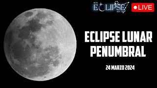 ECLIPSE LUNAR PENUMBRAL EN VIVO con telescopio [upl. by Ydnew]