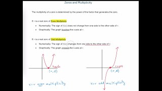 Zeros of a Polynomial and their Multiplicity [upl. by Annabell614]