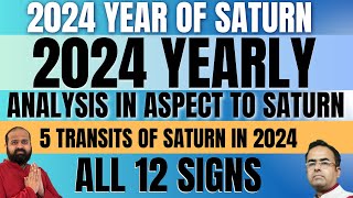 Saturn 2024 yearly Horoscope amp transits in 2024 of Saturn  2024 Vedic yearly Horoscope saturn2024 [upl. by Ybrik467]