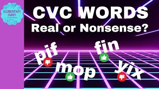 Interactive CVC Word Practice Real or Nonsense Words 1 [upl. by Donald]