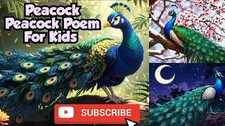 Peacock Peacock song for kids l nursery rhymes in english l kids fun l peacock rhymes l SmartCubs l [upl. by Sutton289]