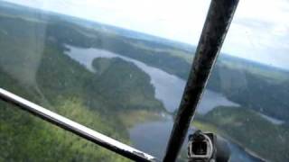 C172 Float Plane landing on Acheson Lake Northern Ontario [upl. by Bornie145]