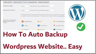 How To Auto Backup Wordpress Website Using Updraft plus plugin [upl. by Nnazus525]