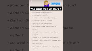 German Wie bittet man um Hilfe• Können Sie mir bitte helfen• Ich brauche Ihre Hilfeshortsdeutsch [upl. by Dedrick708]