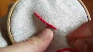 アウトラインステッチ Outline stitch [upl. by Marjana]