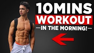 10 MIN MORNING WORKOUT NO EQUIPMENT BODYWEIGHT WORKOUT [upl. by Arikahc]