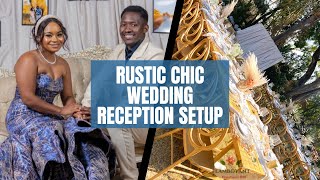 Rustic Chic Wedding Reception Setup [upl. by Brick979]