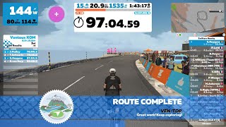 Zwift Mont Ventoux route France map  Ventop [upl. by Mauro]