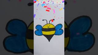 How to draw a Bee Step by step Drawing for kids 💛🐝 [upl. by Linehan]