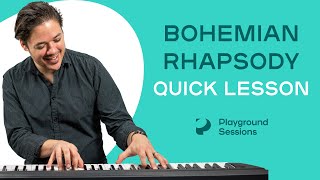 Quick Piano Riff Lesson on Bohemian Rhapsody by Queen  Playground Sessions [upl. by Westleigh]