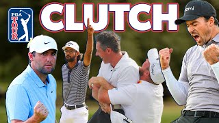 Most CLUTCH shots of 2024 on the PGA TOUR [upl. by Haridan232]